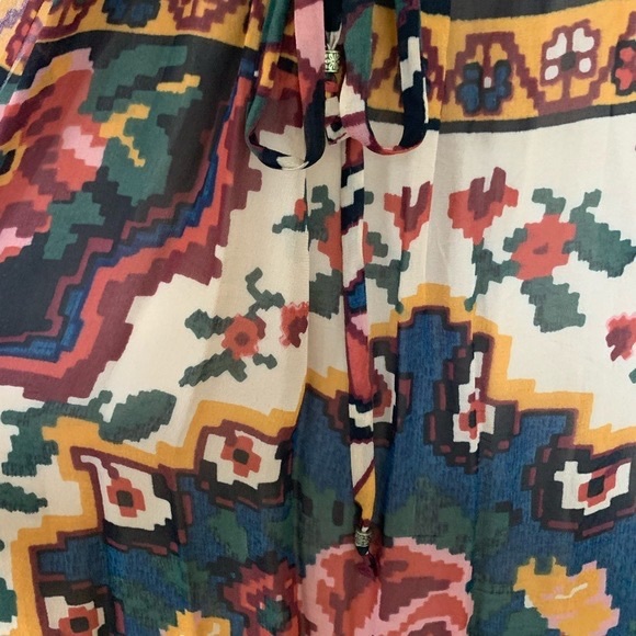 ✨HP✨ Anthro | Mosaic Vintage Floral Midi Dress - Picture 8 of 12